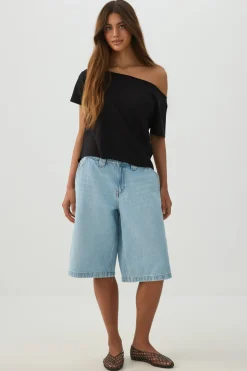 Jersey Off-Shoulder T-Shirt