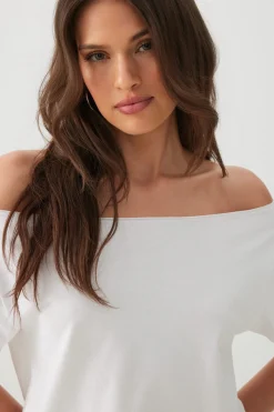 Jersey Off Shoulder T-Shirt