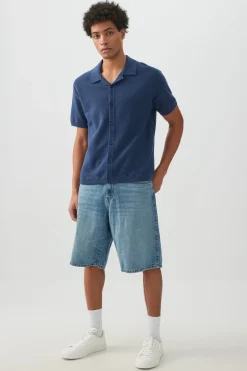 Johnny Collar Short Sleeve Sweater