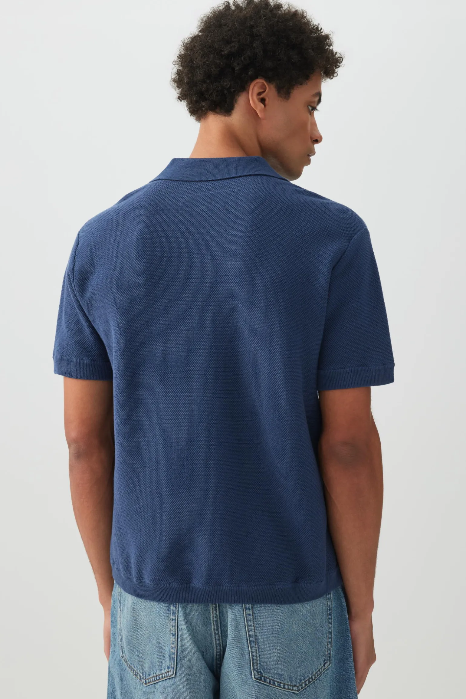 Johnny Collar Short Sleeve Sweater
