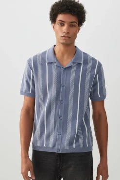 Johnny Collar Short Sleeve Sweater