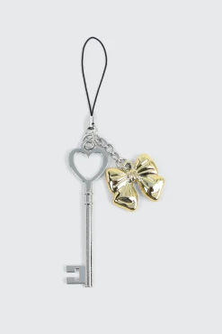 Key & Bow Phone Charm