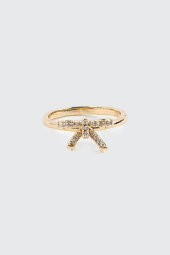 14K Gold Plated Bow Ring