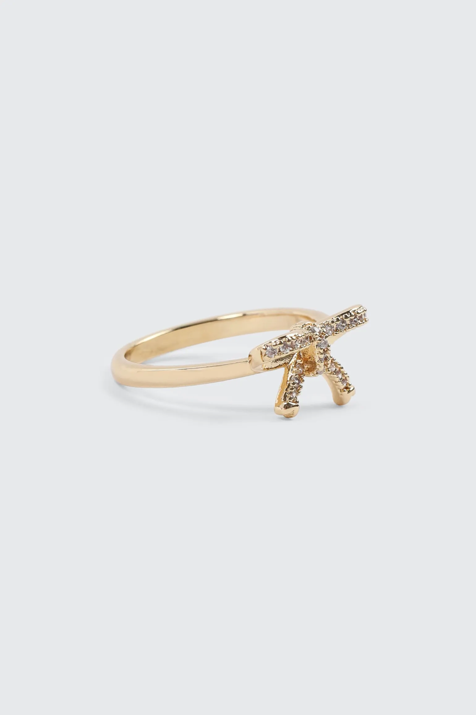 14K Gold Plated Bow Ring