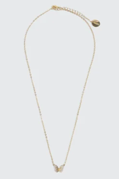 14K Gold Plated Butterfly Necklace