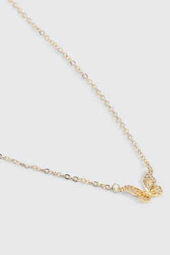 14K Gold Plated Butterfly Necklace