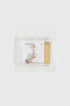 14K Gold Plated Cherry Navel Piercing