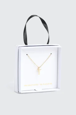 14K Gold Plated Cross Necklace