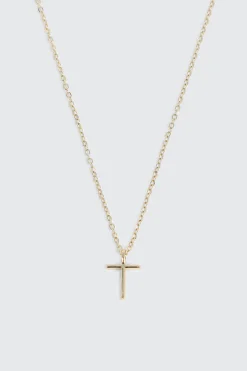 14K Gold Plated Cross Necklace