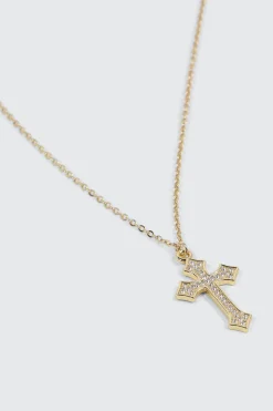 14K Gold Plated Cross Necklace