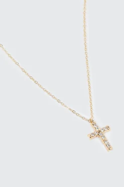 14K Gold Plated Cross Necklace