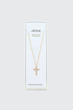 14K Gold Plated Cross Necklace