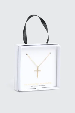 14K Gold Plated Cross Necklace
