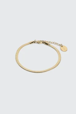 14K Gold Plated Herringbone Bracelet