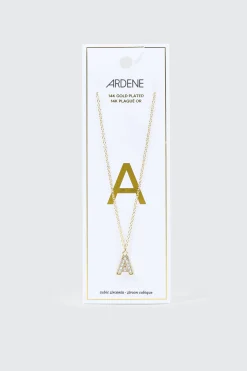 14K Gold Plated Initial A Necklace