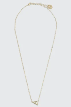 14K Gold Plated Initial A Necklace