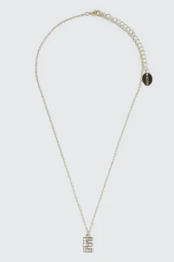 14K Gold Plated Initial E Necklace
