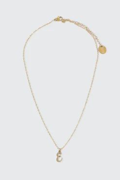 14K Gold Plated Initial E Necklace