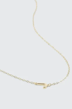 14K Gold Plated Initial J Necklace