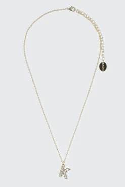 14K Gold Plated Initial K Necklace