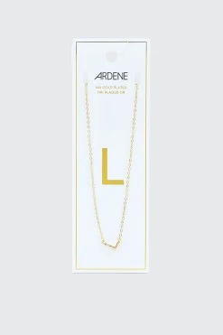 14K Gold Plated Initial L Necklace