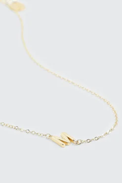 14K Gold Plated Initial M Necklace