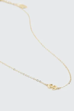 14K Gold Plated Initial S Necklace