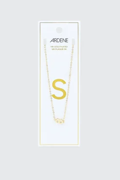 14K Gold Plated Initial S Necklace