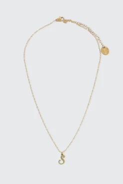 14K Gold Plated Initial S Necklace
