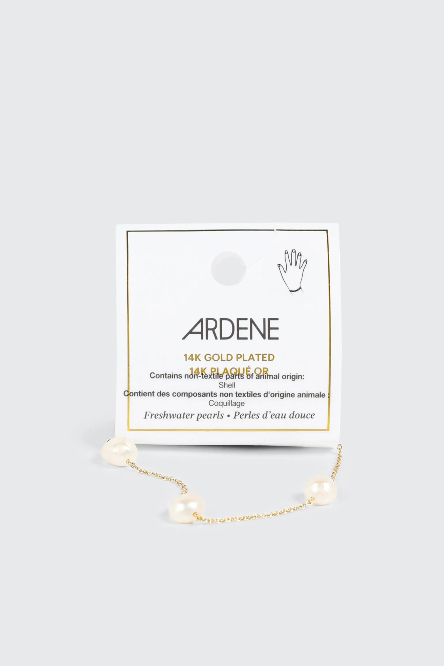 14K Gold Plated Pearl Bracelet
