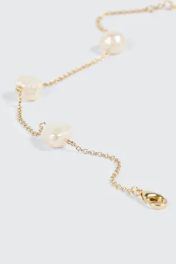 14K Gold Plated Pearl Bracelet