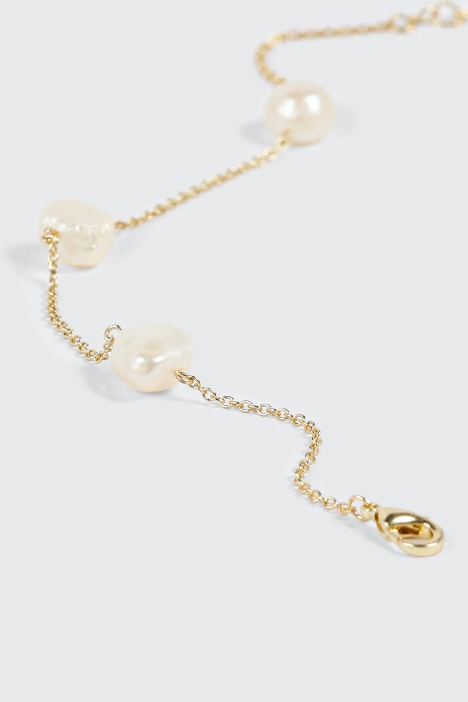 14K Gold Plated Pearl Bracelet