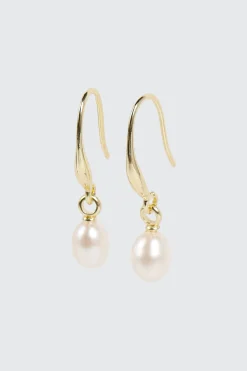 14K Gold Plated Pearl Earrings