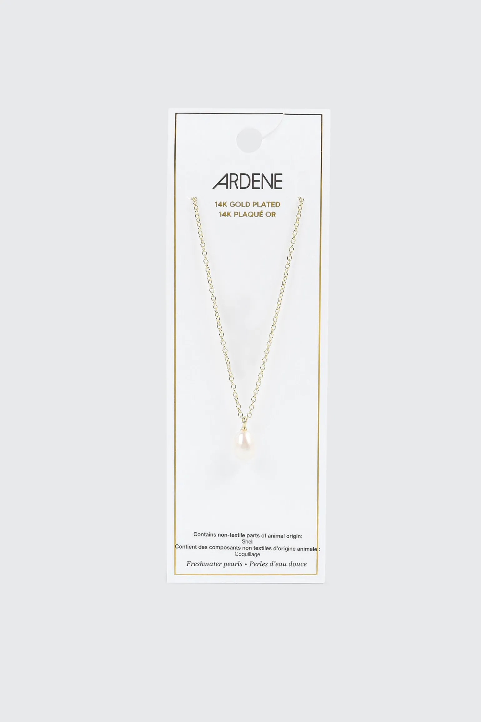 14K Gold Plated Pearl Necklace
