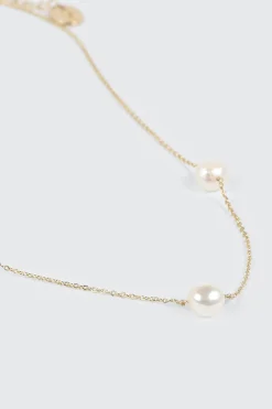14K Gold Plated Pearl Necklace