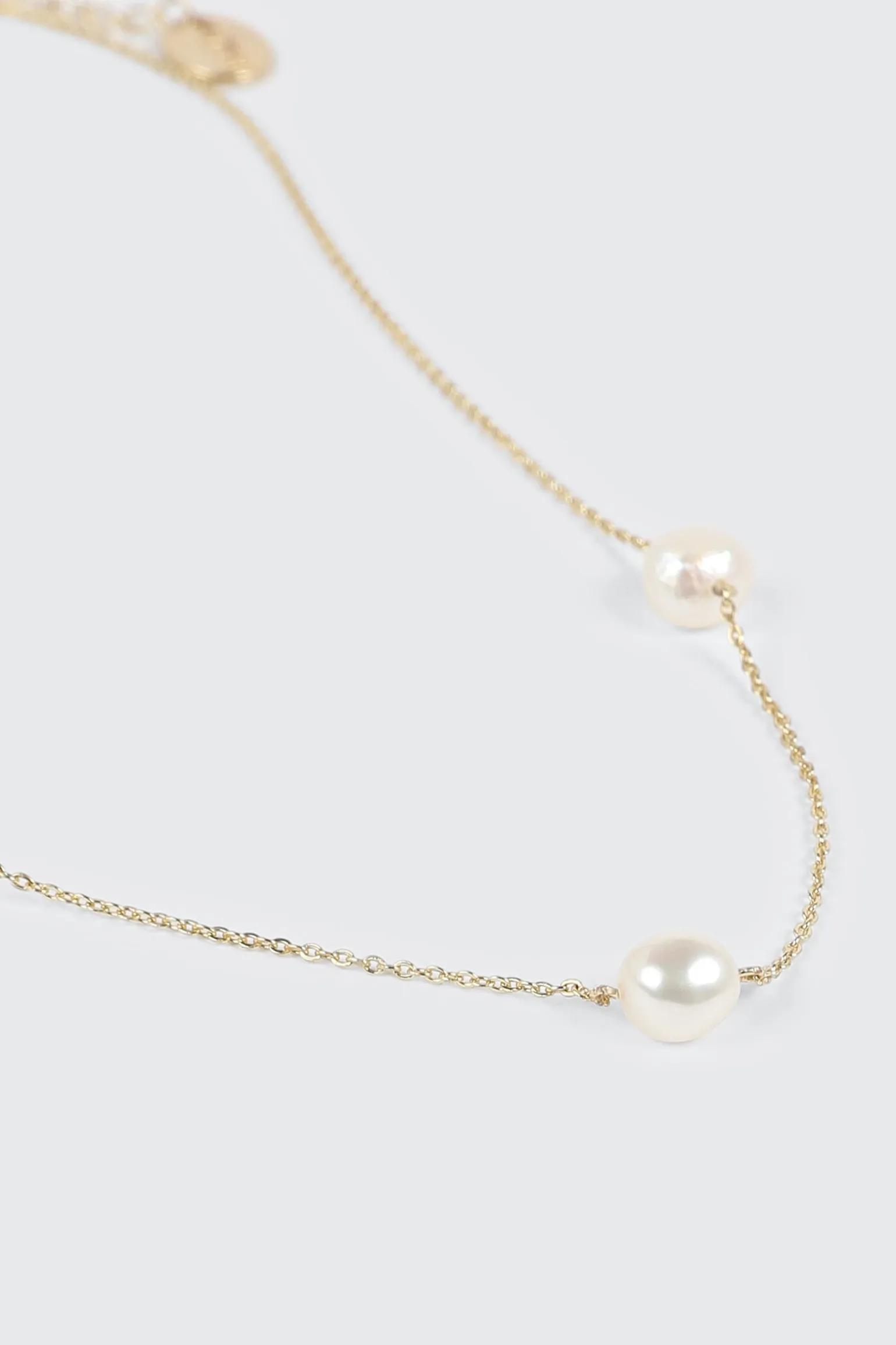 14K Gold Plated Pearl Necklace