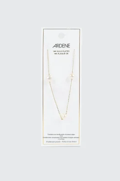 14K Gold Plated Pearl Necklace