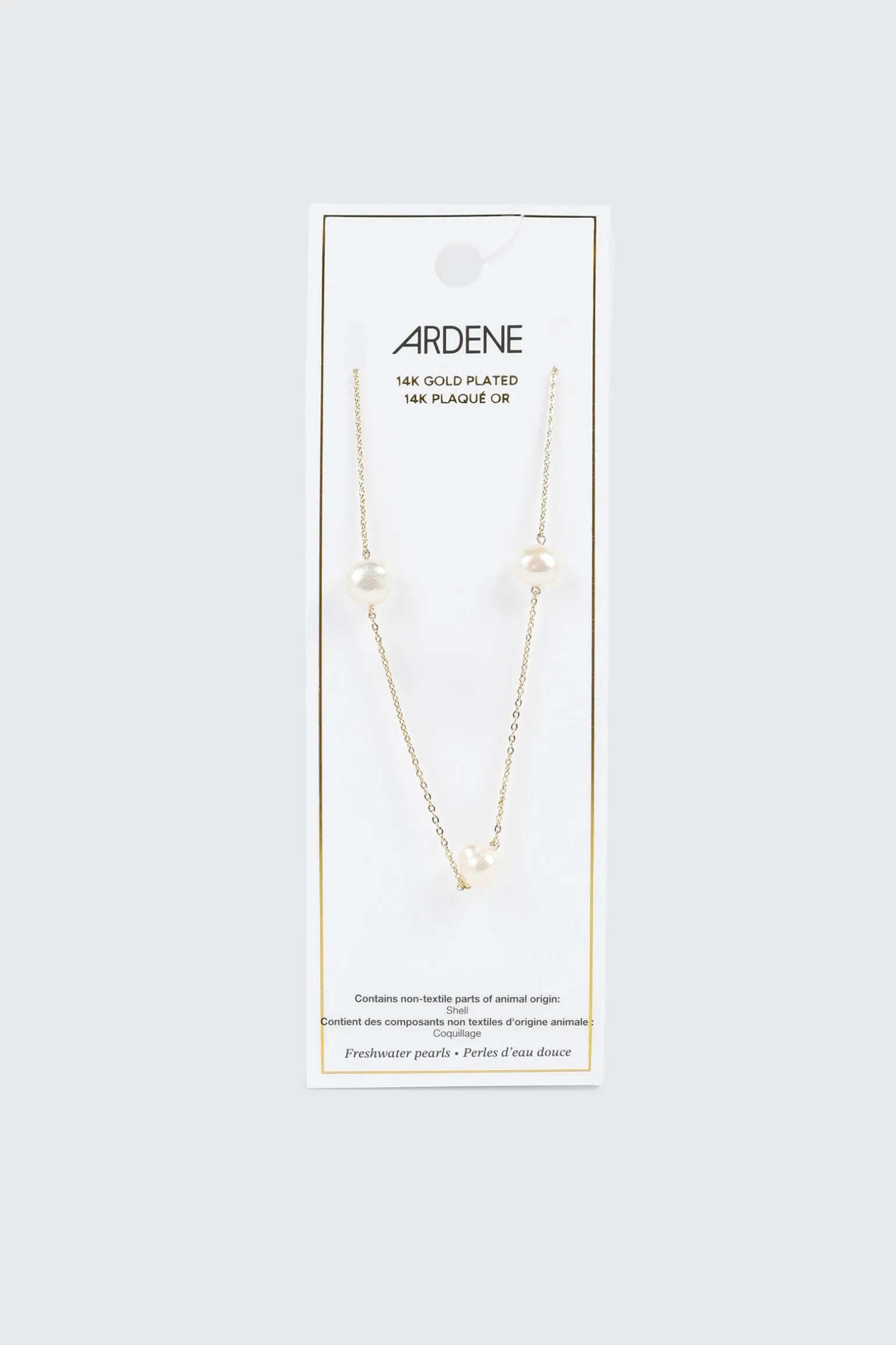 14K Gold Plated Pearl Necklace