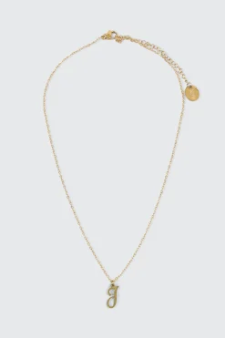 14K Gold Plated Stainless Steel Initial J Necklace