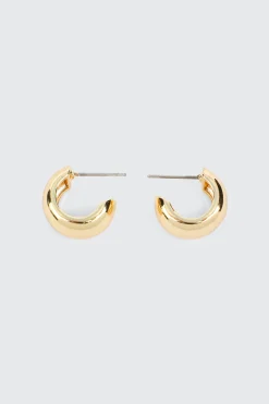 14K Gold Plated Thick Mini Hoops