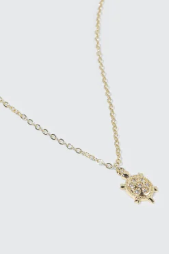 14K Gold Plated Turtle Necklace