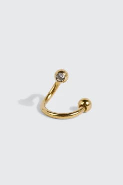 14K Gold Plated Twist Navel Piercing