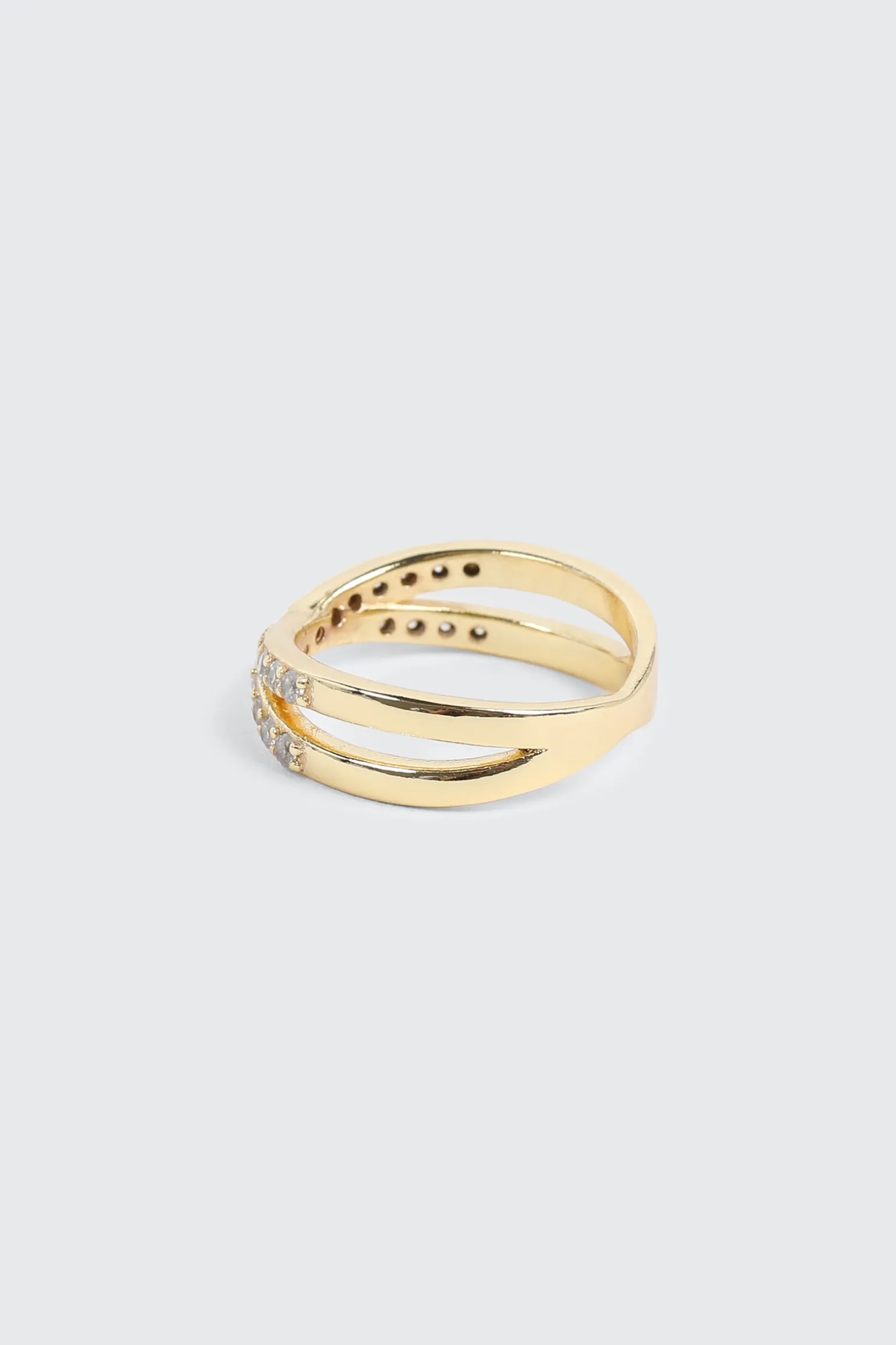 14K Gold Plated X Ring