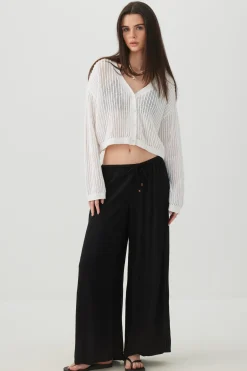 Knit Boxy Button Front Cardigan