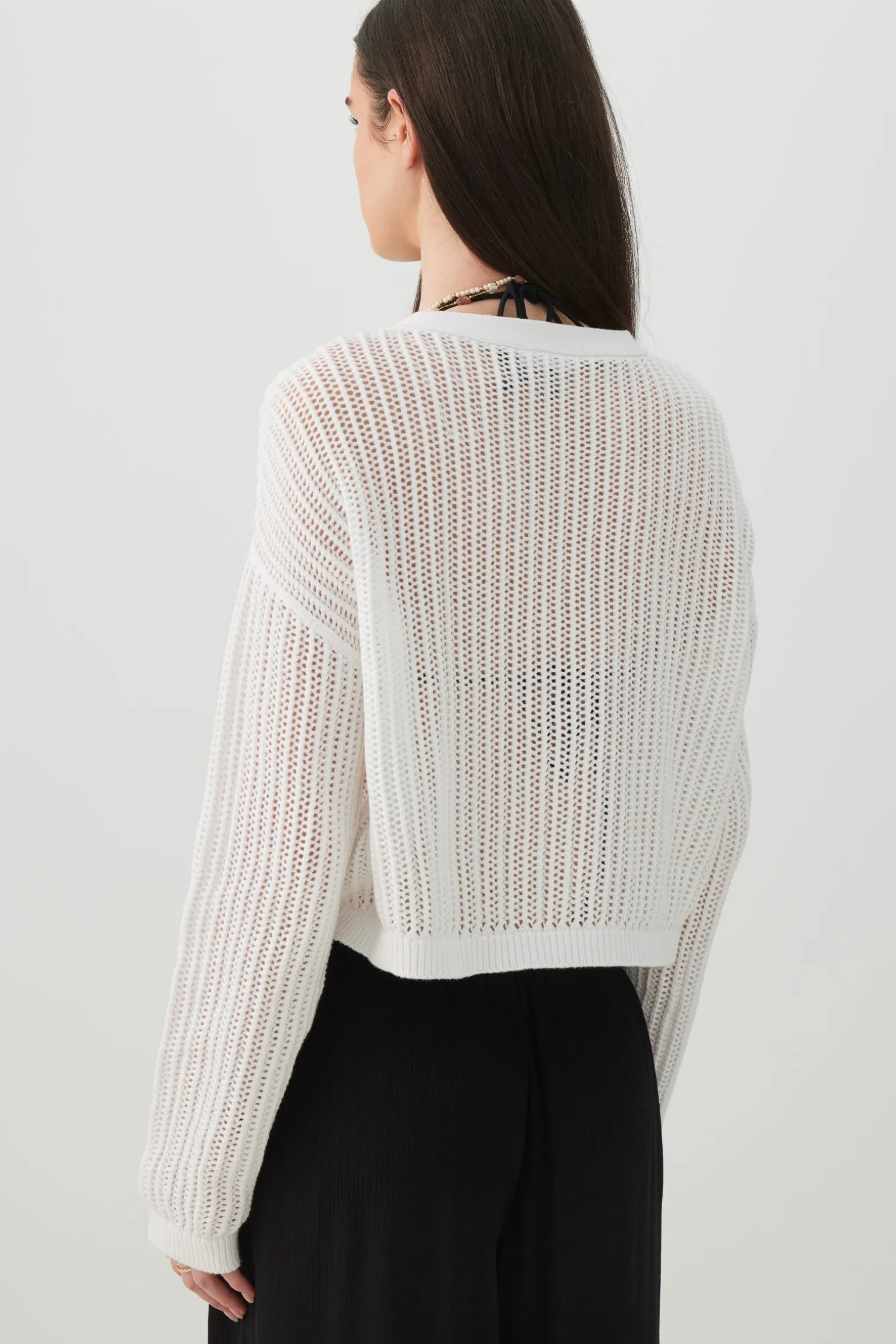 Knit Boxy Button Front Cardigan