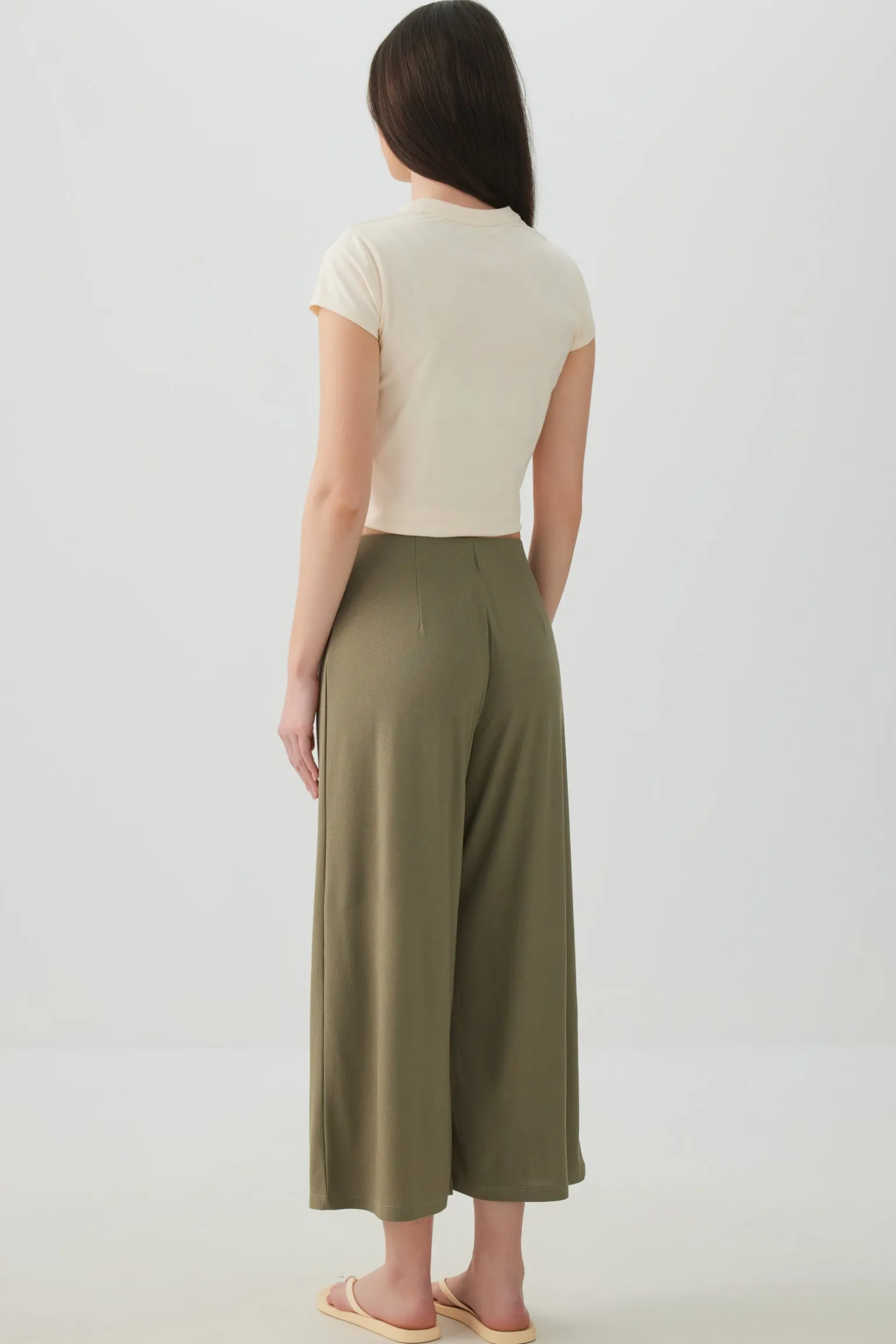 Knit Crepe Culottes