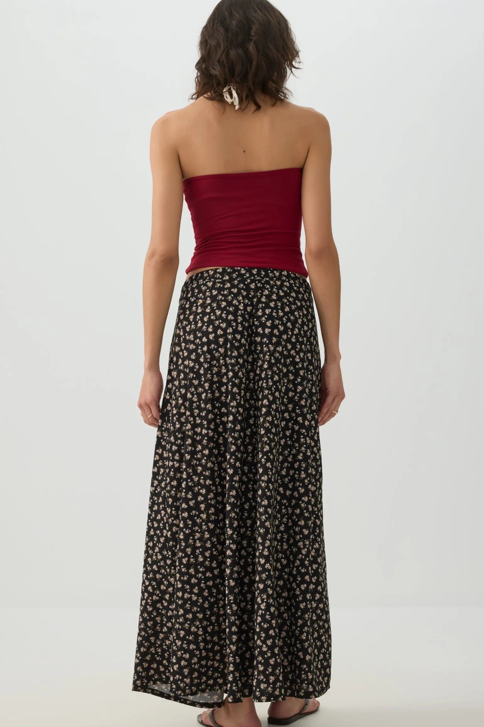 Knit Crepe Maxi Skirt