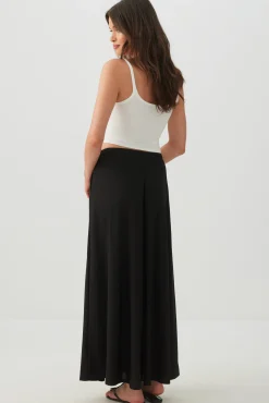 Knit Crepe Maxi Skirt