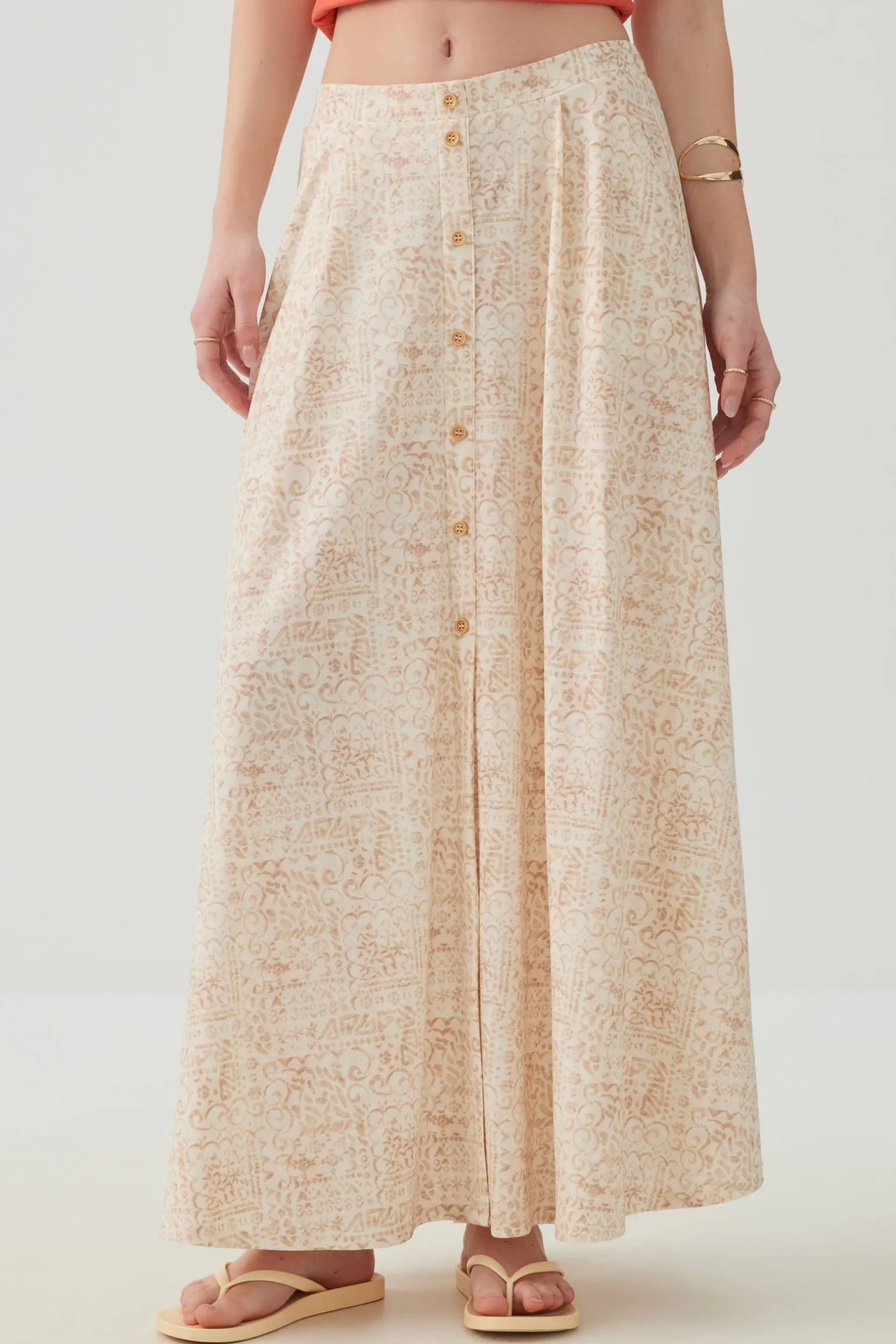 Knit Crepe Maxi Skirt