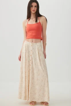 Knit Crepe Maxi Skirt